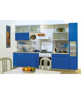 Кухня №12 ЛДСП алюминиевый профиль синий 2-70 60