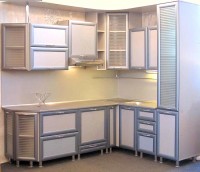 Кухонный гарнитур №23 фасад МДФ рамка дуб беленный+металлик