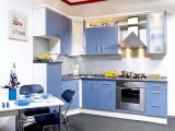 Кухонный гарнитур №5 ЛДСП синий+белый