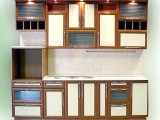 Кухонный гарнитур №25 фасад МДФ рамка дуб беленный+орех